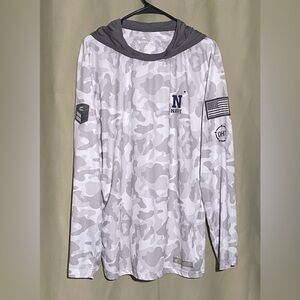 Navy Midshipmen Colosseum OTH Military Appreciation Arctic Camo Hoodie XL